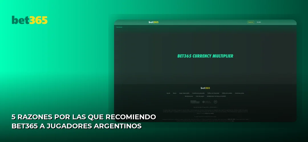 5 Razones por las que Recomiendo Bet365 a Jugadores Argentinos