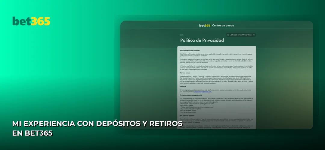Mi Experiencia con Depósitos y Retiros en Bet365
