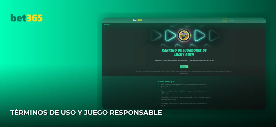 Términos de Uso y Juego Responsable